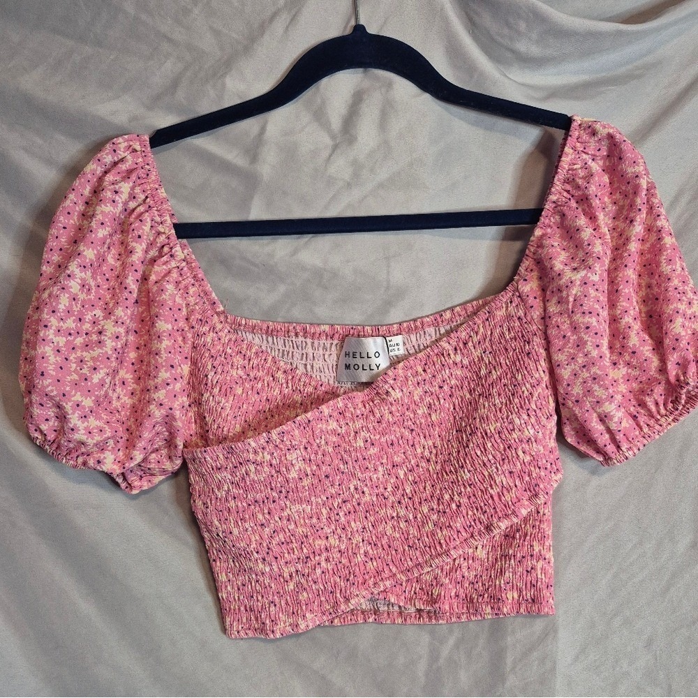 Hello Molly Pink Smocked Blouse